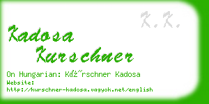 kadosa kurschner business card
